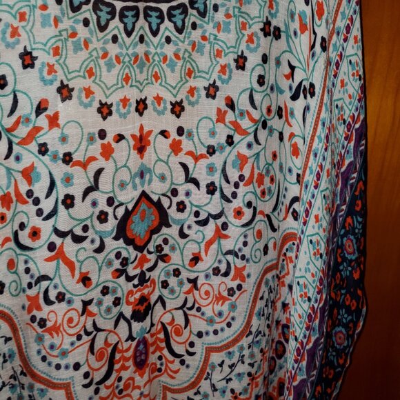 Nicole Miller Beautiful Long Hippie Festival Cover Up - 100% Viscose OS - Picture 8 of 9